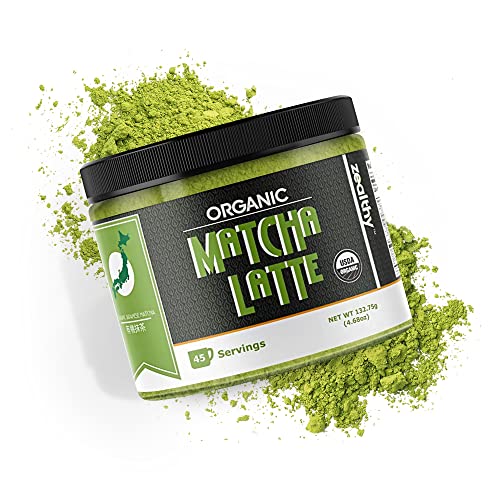 Zealthy Life - Organic Matcha Latte, Pure Japanese Tea Blend wit...