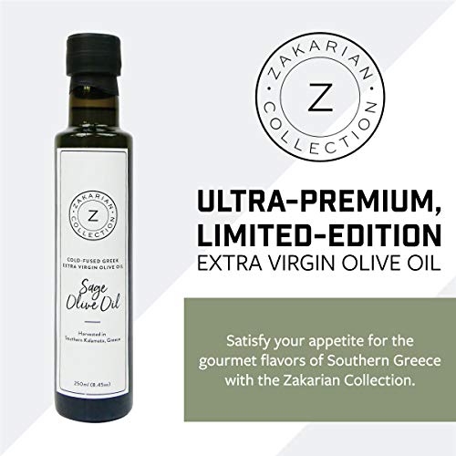 Zakarian: Cold-Pressed Extra Virgin Sage Olive Oil - Made From O
