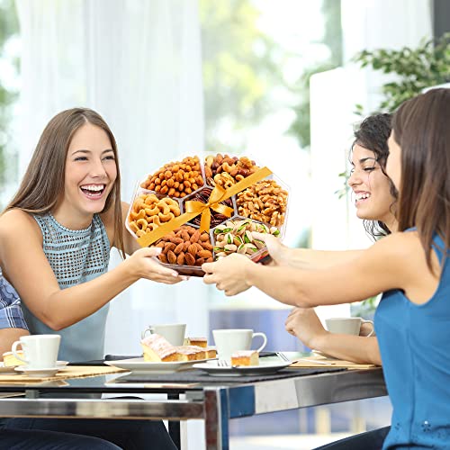 Holiday Nuts Gift Baskets For Families, 7 Variety Christmas Gift