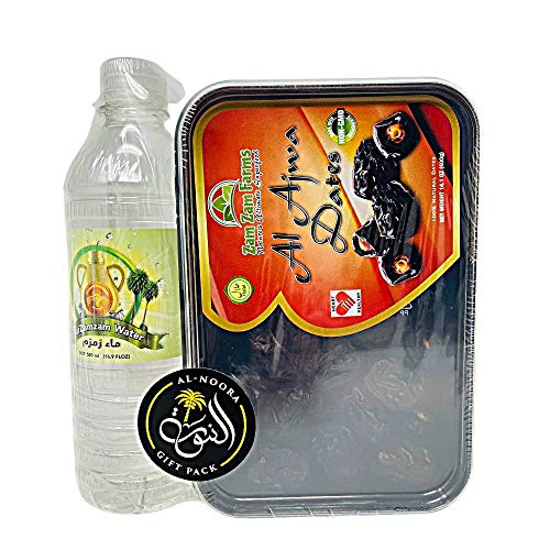 Al Ajwa Dates 400G With Zam Zam Water 500Ml And Imported From Ma