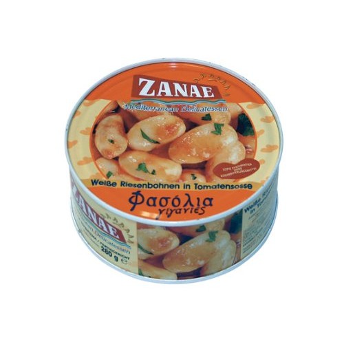 Zanae Greek Giant Baked Beans Gigantes 10 Oz Easy-Open Can