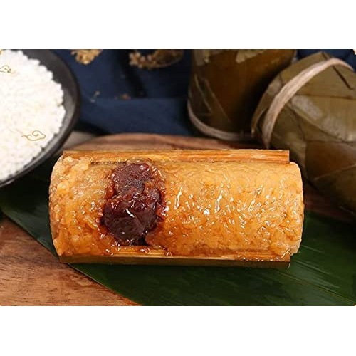 Bamboo wrapped Sweet Rice Dumpling,Red Bean Paste Date Honey zon...