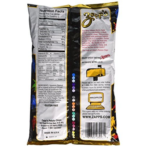 Zapps Potato Chips - New Orleans Kettle Style Voodoo - 2 X 5 Oz