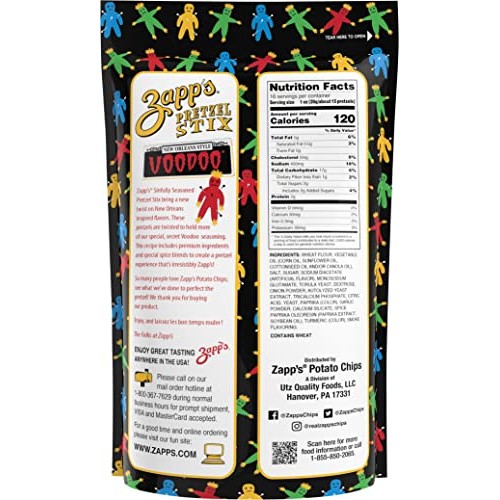 Zapps Seasoned Pretzel Stix, 16oz. Pouch Variety Pack 4 Pouche...