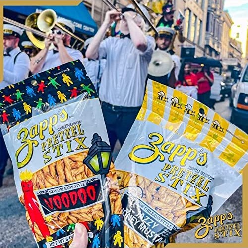 Zapps Seasoned Pretzel Stix, 16oz. Pouch Variety Pack 4 Pouche...