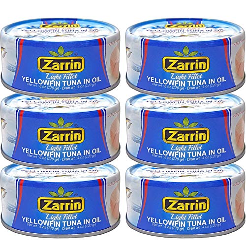 Zarrin - Yellowfin Tuna In Oil, Prime Light Fillet 6 Cans, 6 O