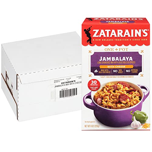 Zatarains Jambalaya With Cheese, 8 Oz Pack Of 12