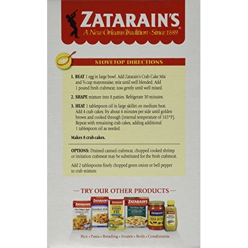 Zatarains, Crab Cake Mix, 5.75 Oz, Pack Of 6