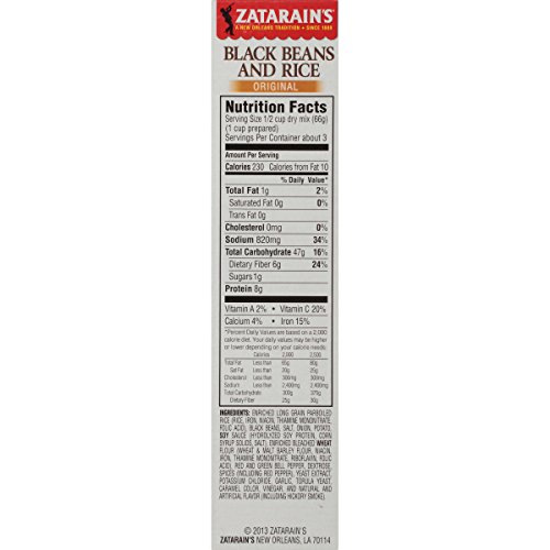 Zatarains New Orleans Style Black Beans And Rice, 7 Oz