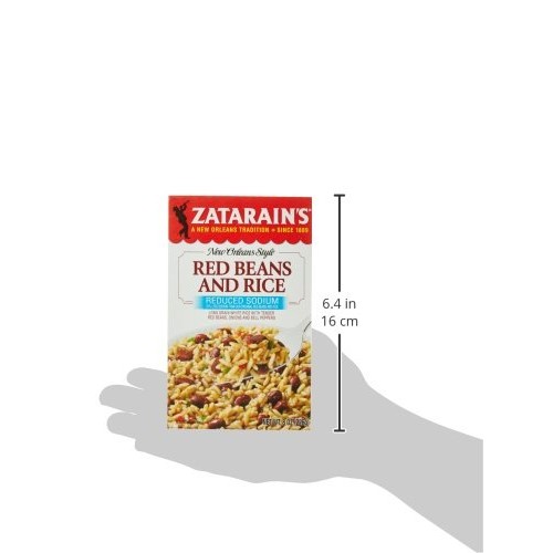 Zatarains Reduced Sodium Red Beans &Amp; Rice Mix, 8 Oz Pack Of 6