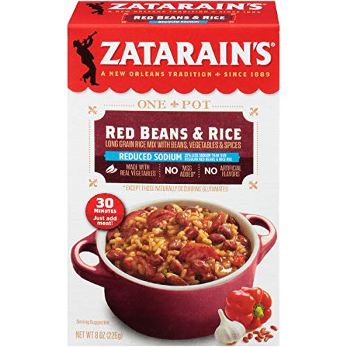 Zatarains Reduced Sodium Red Beans &Amp; Rice Mix, 8 Oz Pack Of 6