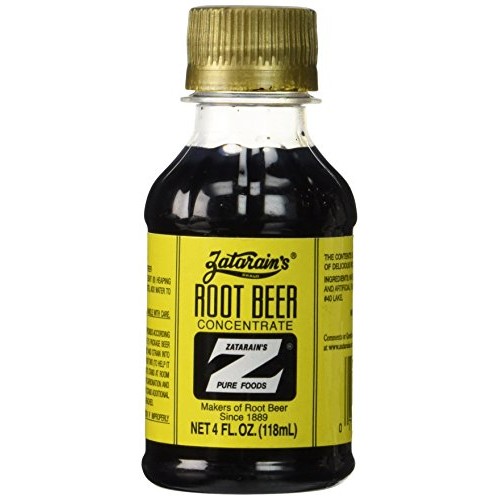 Zatarains Root Beer Concentrate, 4 Ounce Plastic Bottle