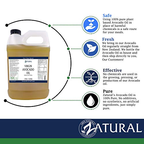 Zatural Virgin 100% Pure Natural Avocado Oil Without Additives,