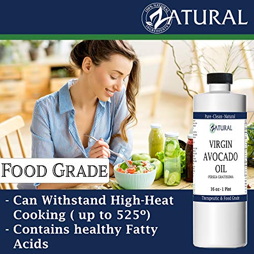 Zatural Virgin 100% Pure Natural Avocado Oil Without Additives,