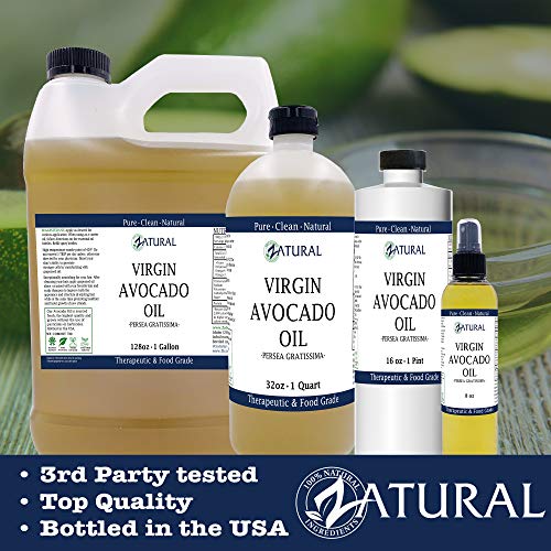 Zatural Virgin 100% Pure Natural Avocado Oil Without Additives,
