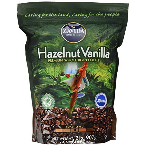 Zavida Hazelnut Vanilla Whole Bean 32 Oz, 32 Ounce