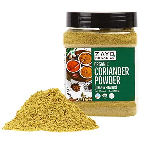 Zayd Organics Coriander Powder, Dhania Ground, Usda Organic, 14O