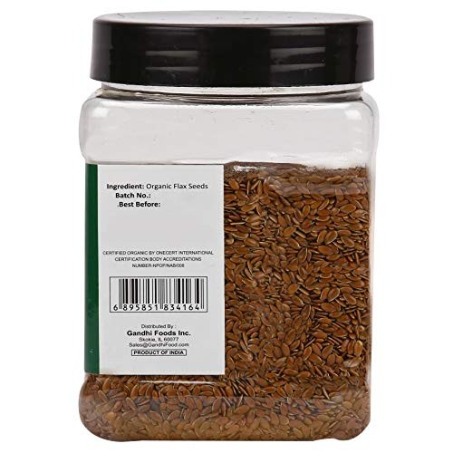 Zayd Organics Flax Seeds, Alsi Whole Linseed, Usda Organic, 16Oz