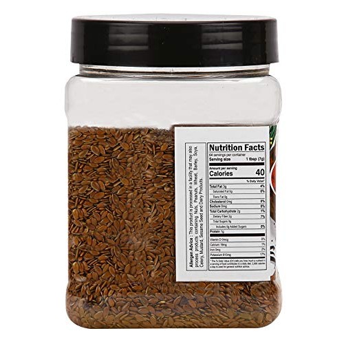 Zayd Organics Flax Seeds, Alsi Whole Linseed, Usda Organic, 16Oz