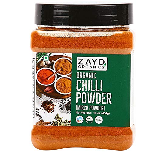 Zayd Organics Red Chili Powder, Hot Chili Ground, Mirchi, Usda O
