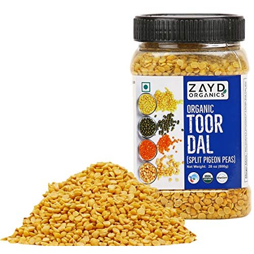 Zayd Organics Toor Dal, Indian Split Yellow Pigeon Peas, Usda Or