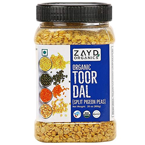 Zayd Organics Toor Dal, Indian Split Yellow Pigeon Peas, Usda Or