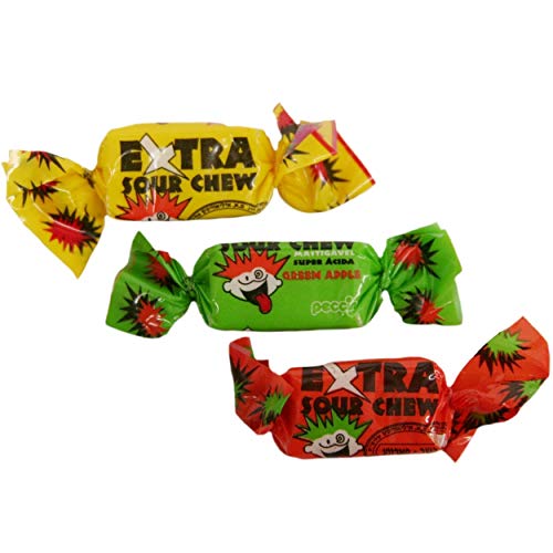Zaza Extra Sour Kosher Chewy Individual Warped Candy 2 Large Pack