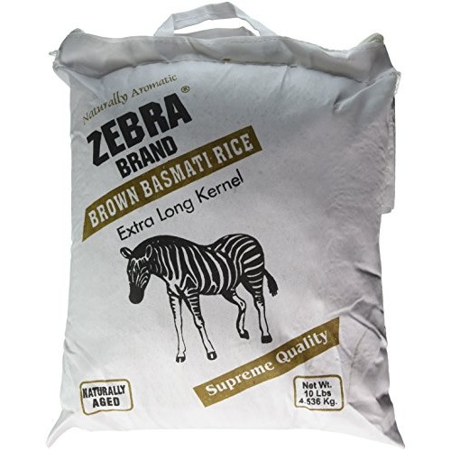 Naturally Aromatic Zebra Brown Basmati Rice Extra Long Kernel 10