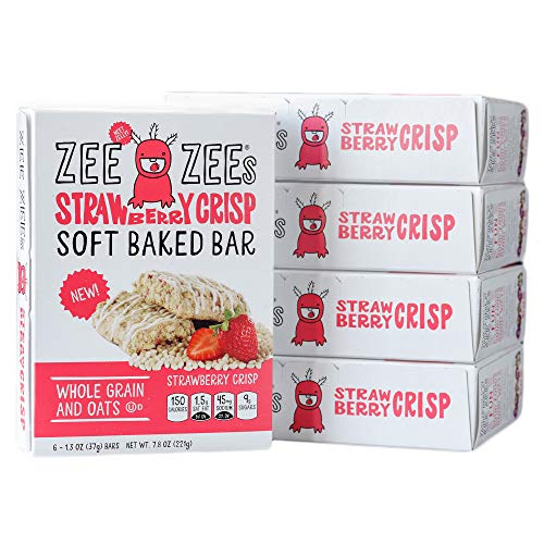 Zee Zees Strawberry Crisp Soft Baked Snack Bars, Nut-Free, Whole