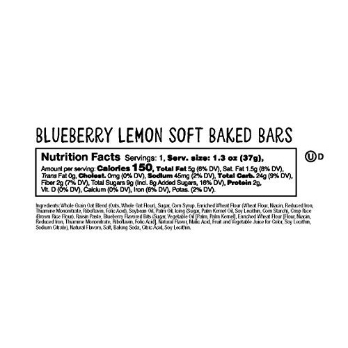 Zee Zees Blueberry Lemon Soft Baked Snack Bars, Nut-Free, Whole