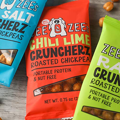 Zee Zees Variety Pack Cruncherz Roasted Chickpeas, Sea Salt, Ran...