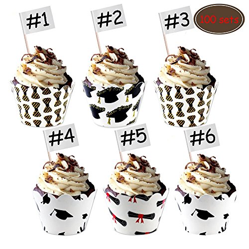 Zehhe Mini Blank White Flag 100Pcs Paper Food Picks Dinner Cake