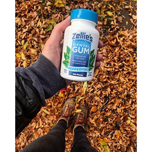 Zellies Peppermint Gum, 100 Count Jar