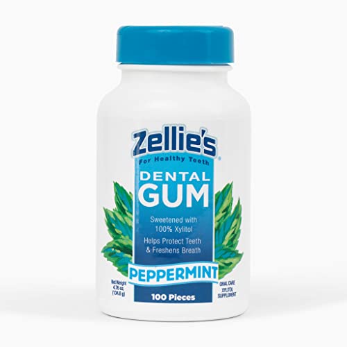Zellies Peppermint Gum, 100 Count Jar