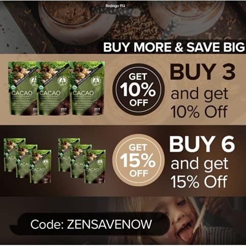 Cacao Powder Organic - 1 Pound - Unsweetened Premium Grade Super