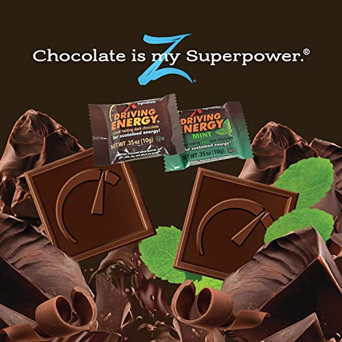Zenevo Dark Chocolate Driving Energy Squares – Mint Dark Chocolate