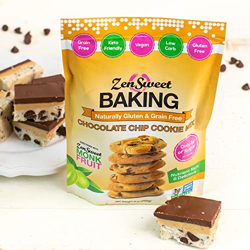 Zensweet Baking Chocolate Chip Cookie Mix 9 Oz, Grain Free, Non-