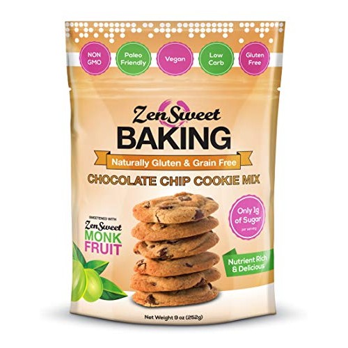 Zensweet Baking Chocolate Chip Cookie Mix 9 Oz, Grain Free, Non-