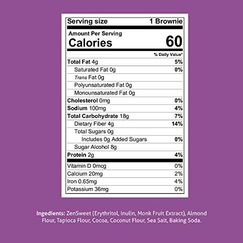 Zensweet Baking Dark Chocolate Brownie Mix 11.25 Oz, Sugar Free,