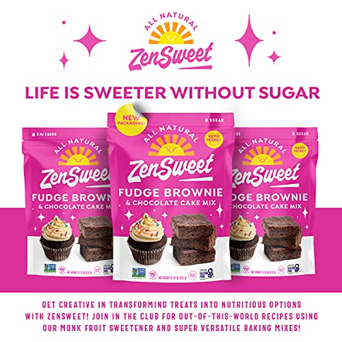ZenSweet Fudge Brownie & Chocolate Cake Mix - Keto Baking Mix wi...