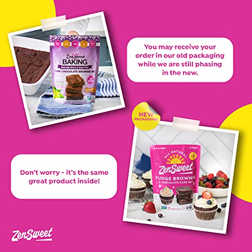 ZenSweet Fudge Brownie & Chocolate Cake Mix - Keto Baking Mix wi...