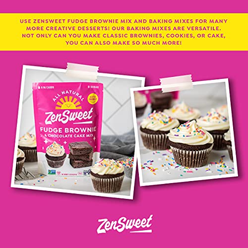 ZenSweet Fudge Brownie & Chocolate Cake Mix - Keto Baking Mix wi...