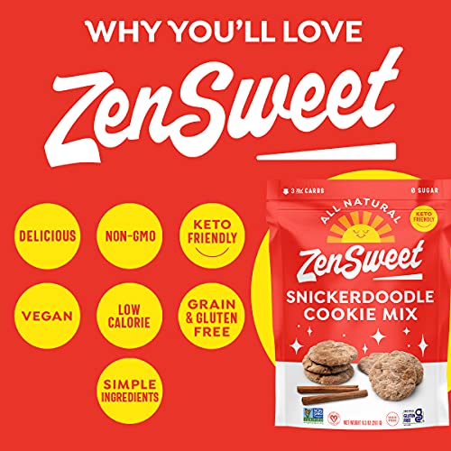 ZenSweet Snickerdoodle Cookie Mix - Keto Cookies with No Sugar A...