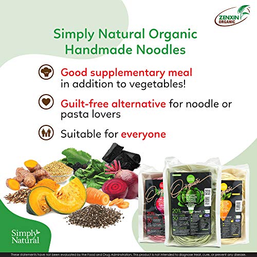 Zenxin Organic Spinach Noodles - Organic Farms Grown Veggie Spin