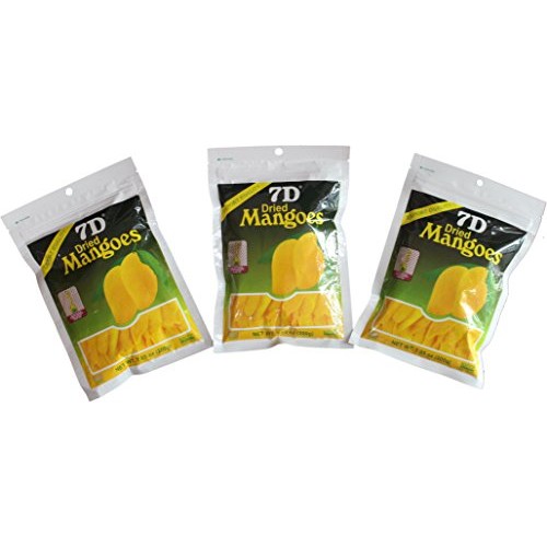 7D Dried Mango Delicious Philippine Dried Mangoes - 3 Big Pack