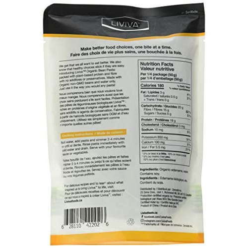 Liviva High Protein Keto-Certified Organic Edamame Spaghetti 7 O