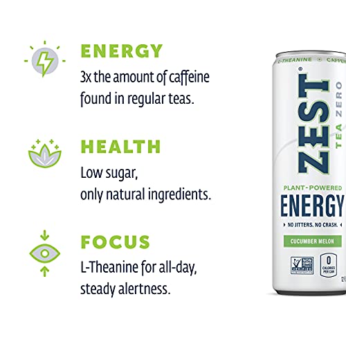 Zest Plan Powered Energy Ice Tea, No Sugar, 0 Calories, Perfect