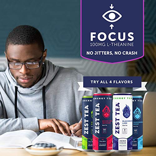Zest Plant Powered Energy Drink Variety Pack | Non Gmo High Ca