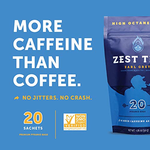 Zest Tea Energy Hot Tea, High Caffeine Blend Natural &Amp; Healthy C