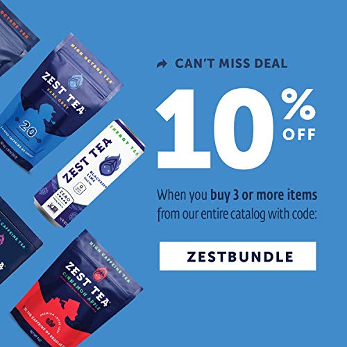 Zest Tea Energy Hot Tea, High Caffeine Blend Natural &Amp; Healthy C